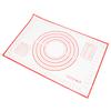 Kitchen Baking Tools Non-Stick Silicone Rolling Kneading Dough Mat with Scales for Home Use(Red
