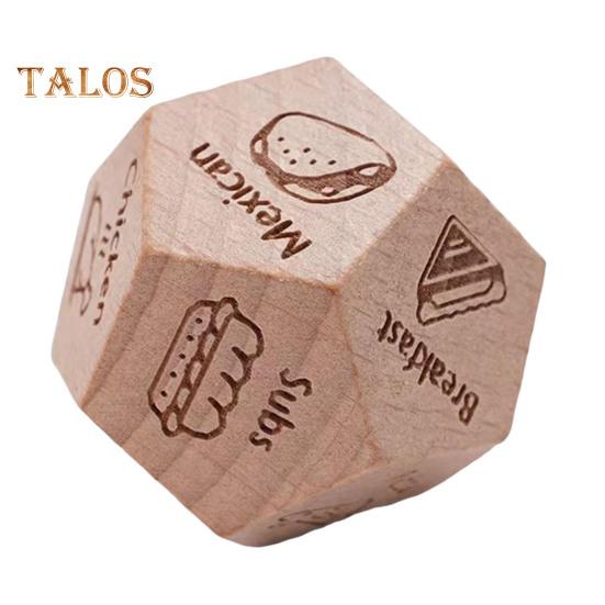 

1/4 шт. кубик для свидания, пара, еда, решение, деревянные игральные кости с 12 вариантами еды, пицца, бургер, китайская кухня A