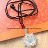 Silver-Plated Brass Lotus Pendant Necklace - Retro Ethnic Style Jewelry