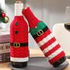 1pcs Christmas Wine Bottle Covers Cartoon Santa Snowman Knitted Red Wine Bottle Bags New Year Party Xmas Dinner Table Decoration