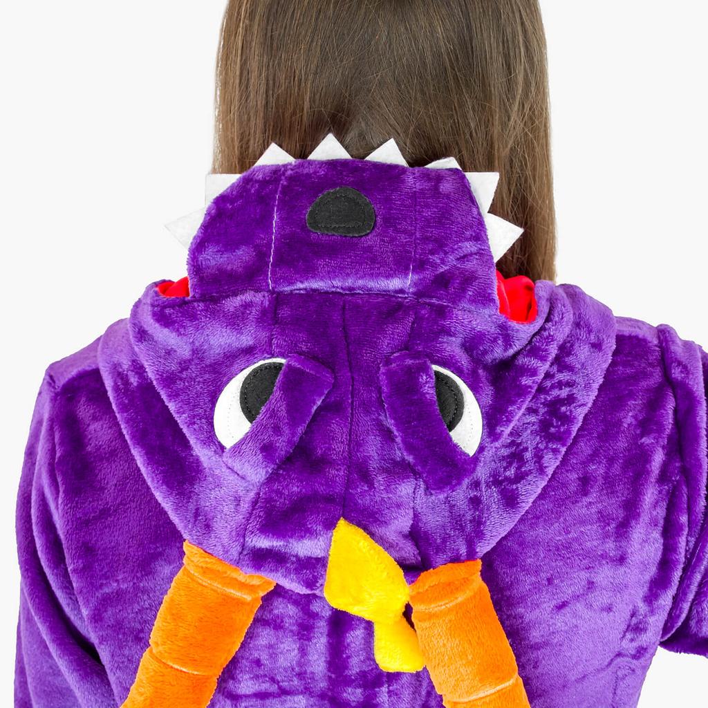 Kostium Onesie purple dragon - S