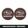 2Pcs Car Coaster PVC Logo Water Cup Pad Anti Slip Mat Accessories For Subaru STI WRX Forester Impreza Legacy Outback BRZ Tribeca