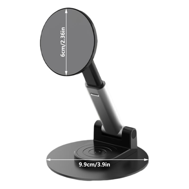 Support Téléphone Magnétique pour Téléphone 16 15 14 Support Téléphone de Bureau Rotatif à 360 Degrés Support de Table pour Téléphone Portable
