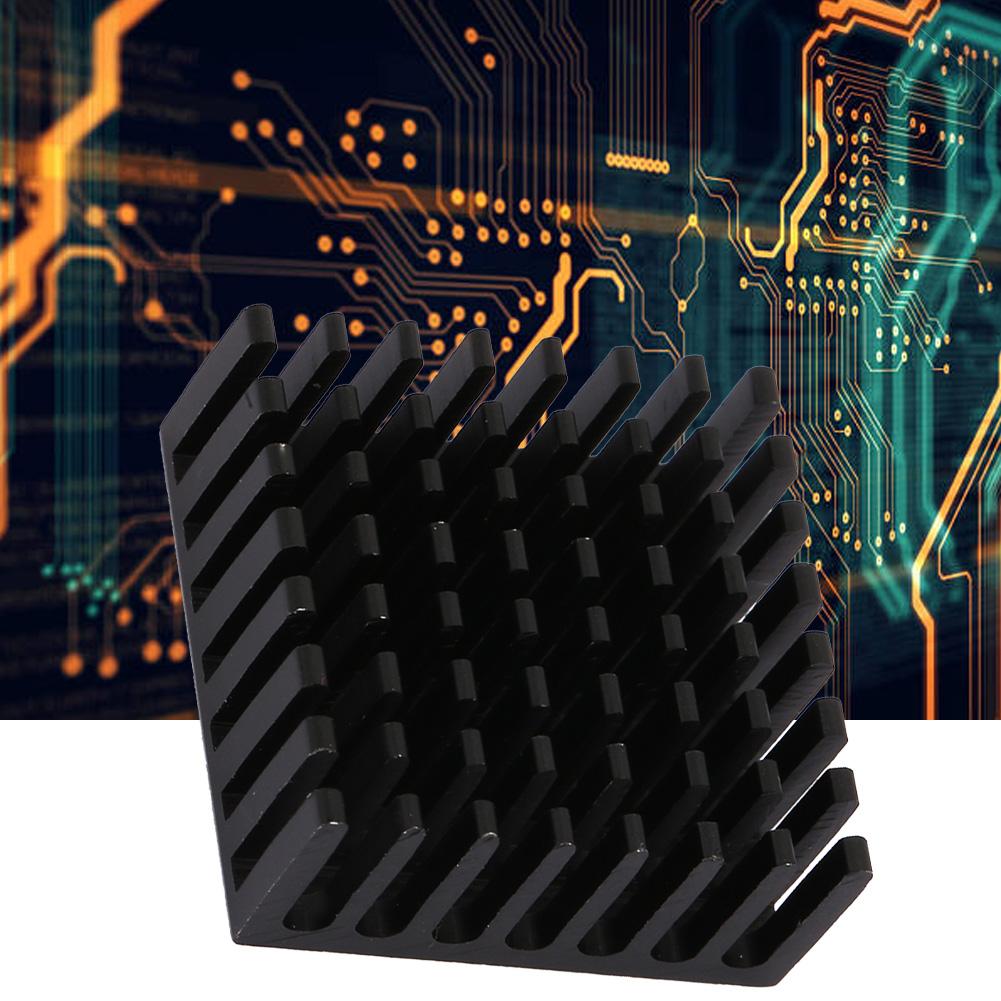 10pcs P25*10*25-B Aluminum Black Heat Sink Chip Cooling Fin