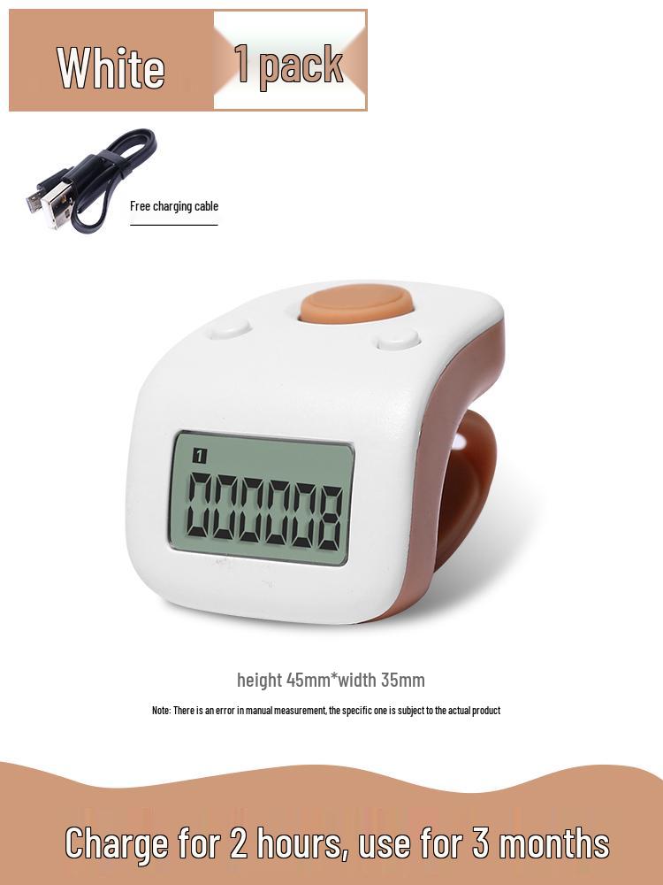 Rechargeable Bluetooth Smart Ring with Digital Counter