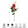 2pcs LED Solar Power Rose Flower Stake Lights Outdoor Garden Luminous Lamps