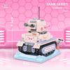 479pcsMini Building Blocks Military Toys Tank Fighter Tank Model Toy Children's Military Toy Car Collectible Creative Teen Gifts