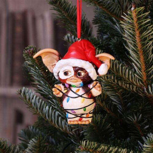 Christmas Hanging Shatterproof Xmas Tree Ornaments Fairy Light Santa Hat Hanging Christmas Figurine Ornament Decor for Holiday Wedding Party Decor