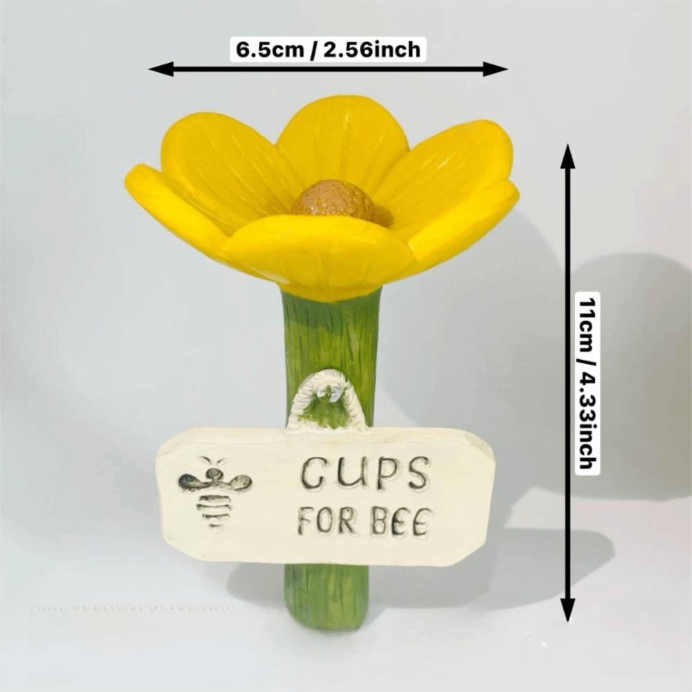 Bevi-insetti a forma di fiore Resistenti alle intemperie Lusso Alimentatore per api e farfalle Eleganti Tazze per bere e nutrire insetti