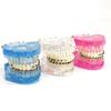 Dental Orthodontic Teeth Tooth Model 4 Kinds Brackets Ceramic and Metal Brackets for Patient Communication Dental Study Model