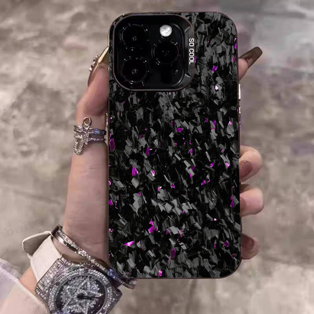 

Forged Carbon Fundas Phone Case For IPhone 17 16 15 14 11 12 13 Pro Max Pro Plus Colored Silver Cover iPhone 14 pro
