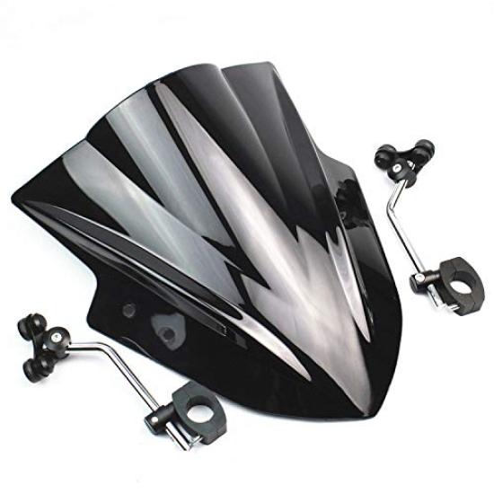 Karun FOR Kawasaki Z125 Z750 Z800 Front Glass Windscreen Cover (Black)