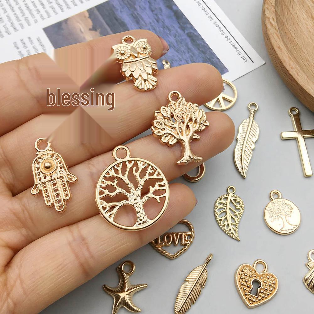 KC Gold Alloy Owl & Butterfly Pendant Charm for DIY Bracelets/Necklaces