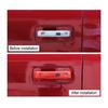 Red Exterior Door Handle Decor Cover Trim Bezels For Ford F150 2015+ Accessories