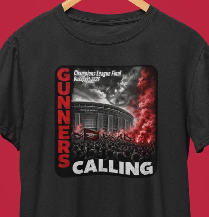 Gunners Calling Arsenal Champions League Budapest 2026 Limited Edition T-Shirt 2XL