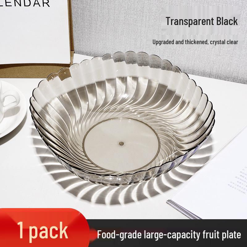 Elegancki Przezroczysty Talerz na Owoce i Przekąski: Idealny do dekoracji salonu i stolika kawowego