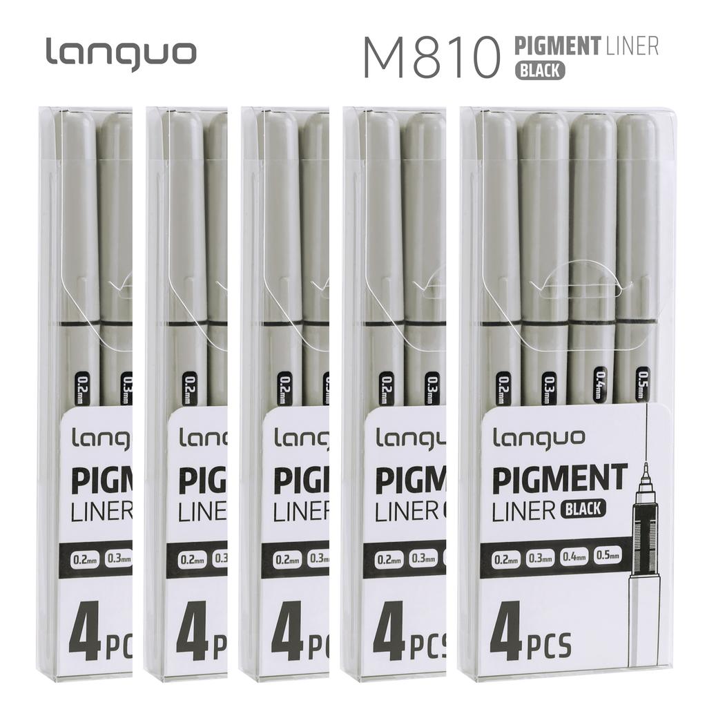 LANGUO 0,2/0,5 mm Strichstärke Pigment Liner Gel-Stifte Wischfest Wasserfest Fineliner Stifte Schreibwaren Schul- und Bürobedarf