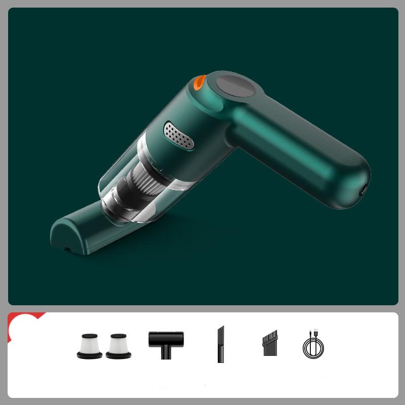 

Автомобильный пылесос, беспроводная зарядка для использования в автомобиле, портативный небольшой автомобильный пылесос для домашнего использования, мини-пылесос высокой мощности для автомобиля зелёный