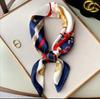 New Small Square Scarf Retro Three-dimensional Printing Silk Scarf Decoration Simulation Silk Scarf Headscarf Multi-purpose