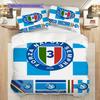 SSC Neapol Vzor Povlečení Sada Prošívaných Dek Quilt Cover Povlak na Polštář Domácí Dekorace Dárek k Narozeninám (1 * povlak na peřinu + 2 * povlak na polštář, bez jádra)