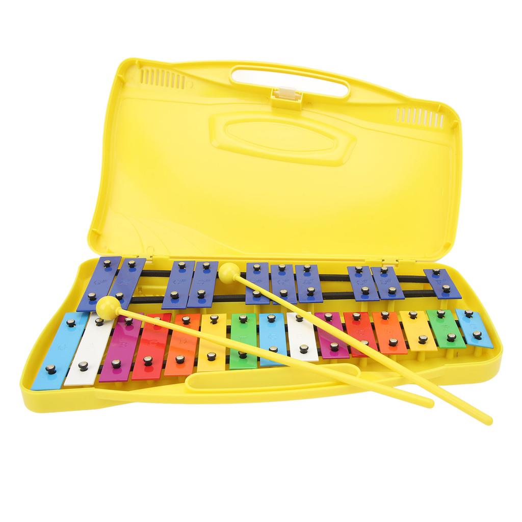 Professional Musical Xylophone 25 Notes Toddler Aluminum Keys Xylophone with Yellow Box