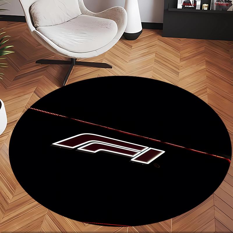 Formula 1 (46) Ofis için Yuvarlak Halı Ofis, Yatak Odası, Oturma Odası ve Ev Alanı için Dekoratif Yer Halısı