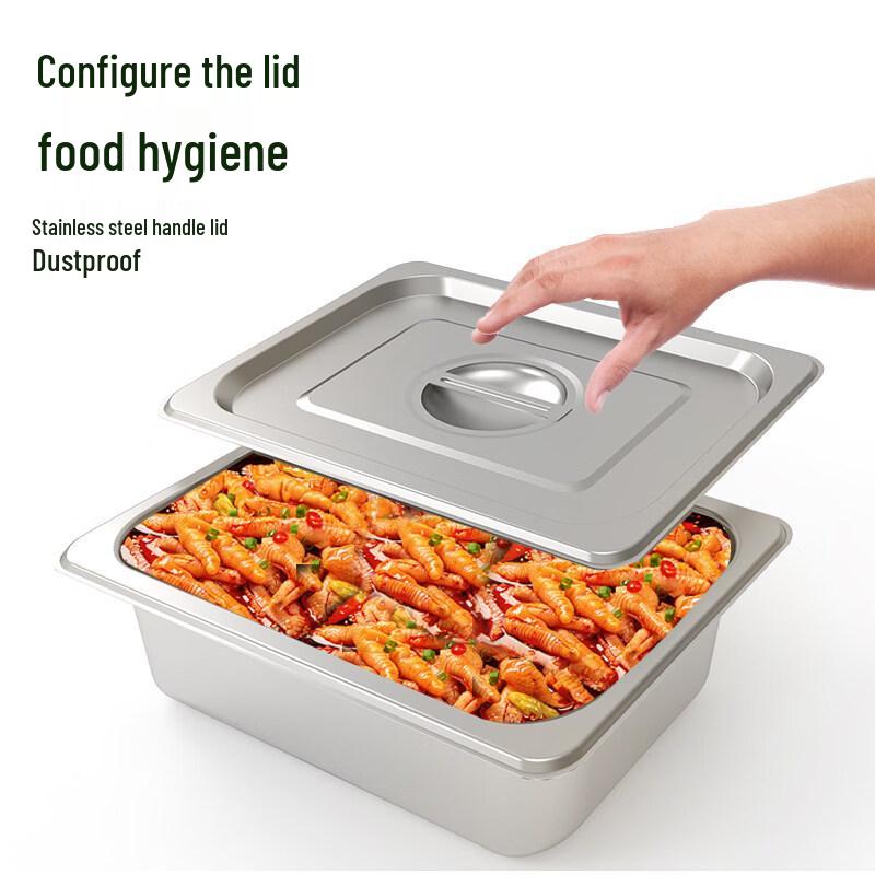 Commercial Stainless Steel Food Pan with Lid