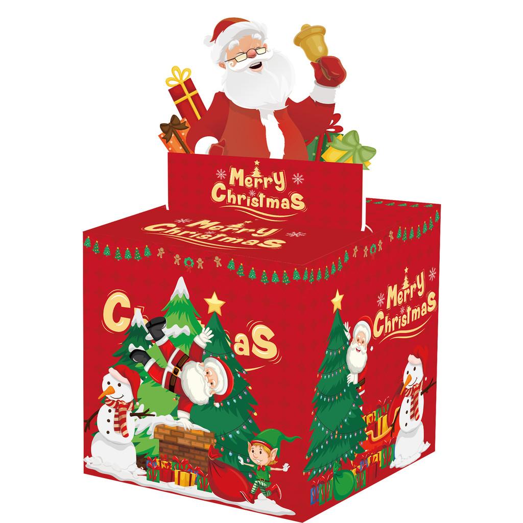 Christmas Inspired Santa Gift Box Holiday Celebration Party Supplies Decoration