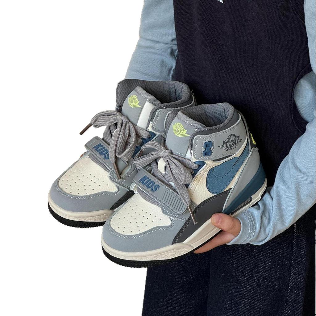 Autumn 2025 Kids' High-Top Running Shoes: Boys' Casual Sports & Girls' Trendy Korean-Style Basketball Sneakers