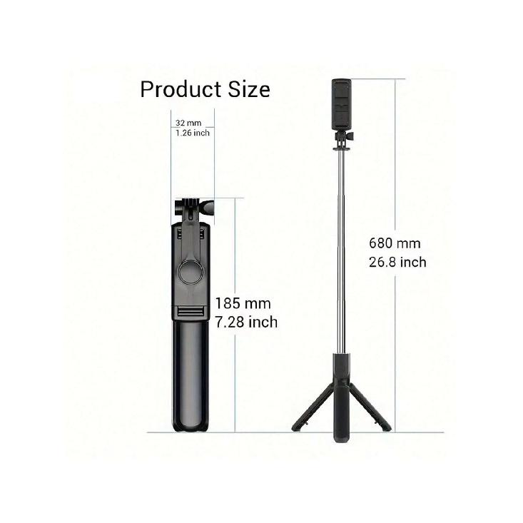 1PC Selfie Stick Wireless Selfie Stick With Tripod Stand Selfie Stick Remote Control Phone Holder And Built-In Tripod 7
