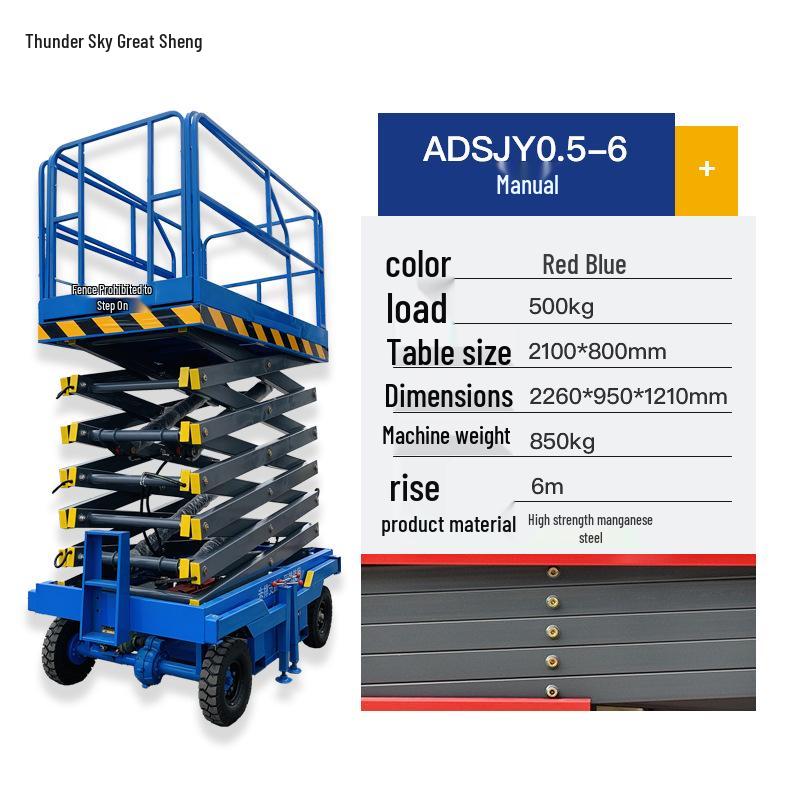 6m Tracked Mobile Scissor Lift: Self-Propelled High-Altitude Lifting Platform