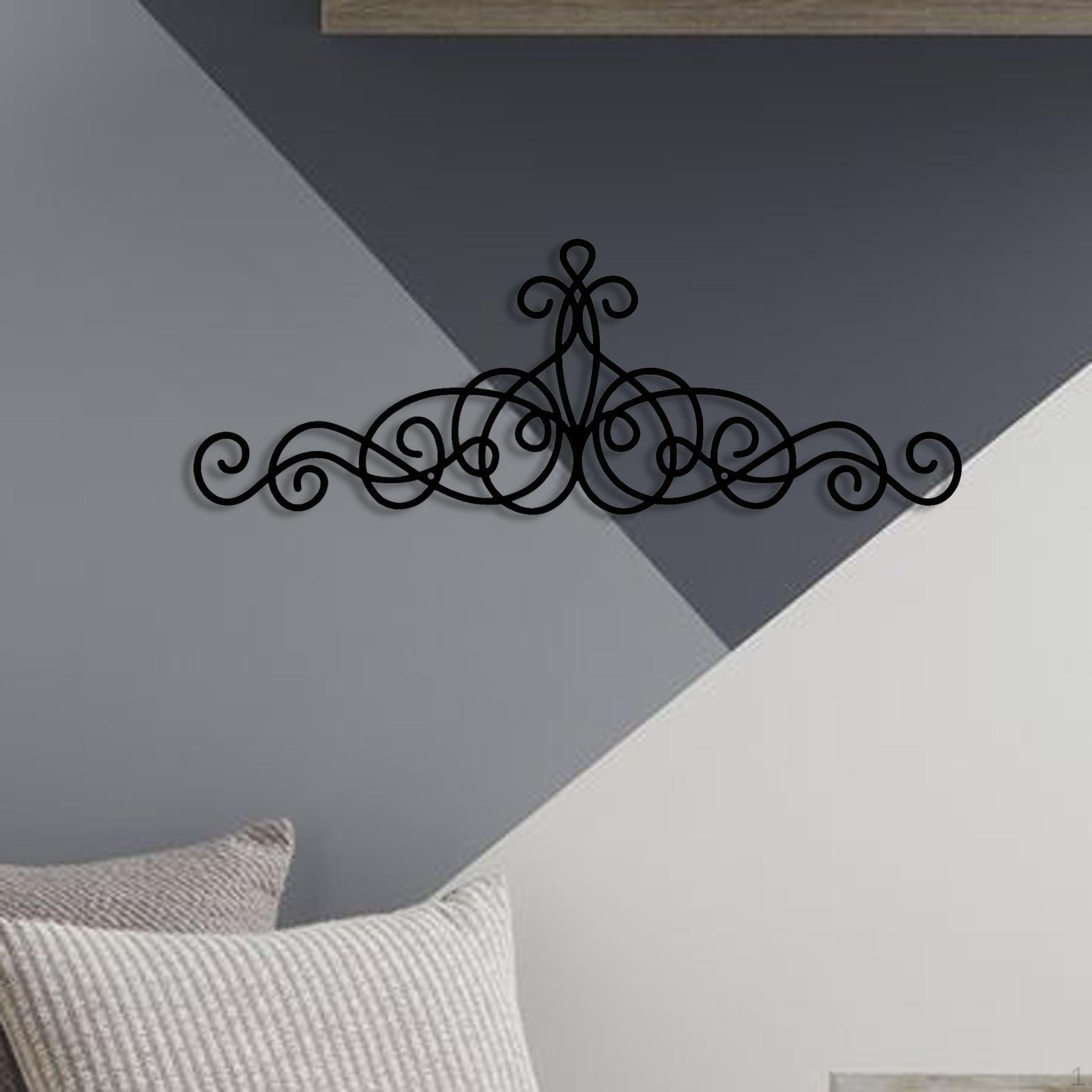 Scroll Wall Art Decor Metal Boho Plaque Iron Sculpture