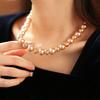 Hollow Beaded Necklace French Niche High-end Temperament Collarbone Chain Fashion Design Jewelry