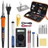 909A/B 90W Adjustable Temperature Multimeter Soldering Iron Set for Electronic Repair