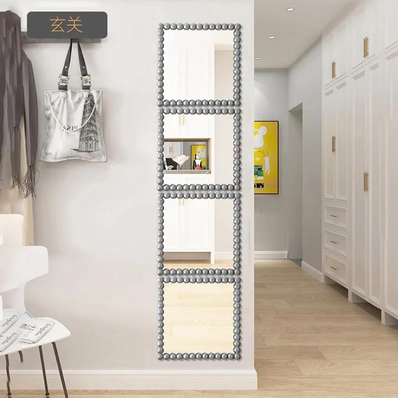 Креативное квадратное зеркало 40x40 см Настенное украшение Спальня Макияж Стеклянное зеркало Зеркало в полный рост Настенное украшение 40x40cm