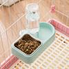 Pet Automatic Water Dispenser Hanging Cage Double Bowl Dog Stainless Steel Hanging Cage Food Basin Cat Water Bowl Drinking Water Dispenser Double Bowl