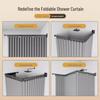 Foldable Shower Curtain Set: Invisible Waterproof Bathroom Partition for Dry and Wet Separation, Punch-free Installation.