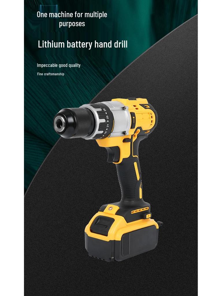 13mm Rechargeable Brushless Impact Hand Drill with High-Power Lithium Battery