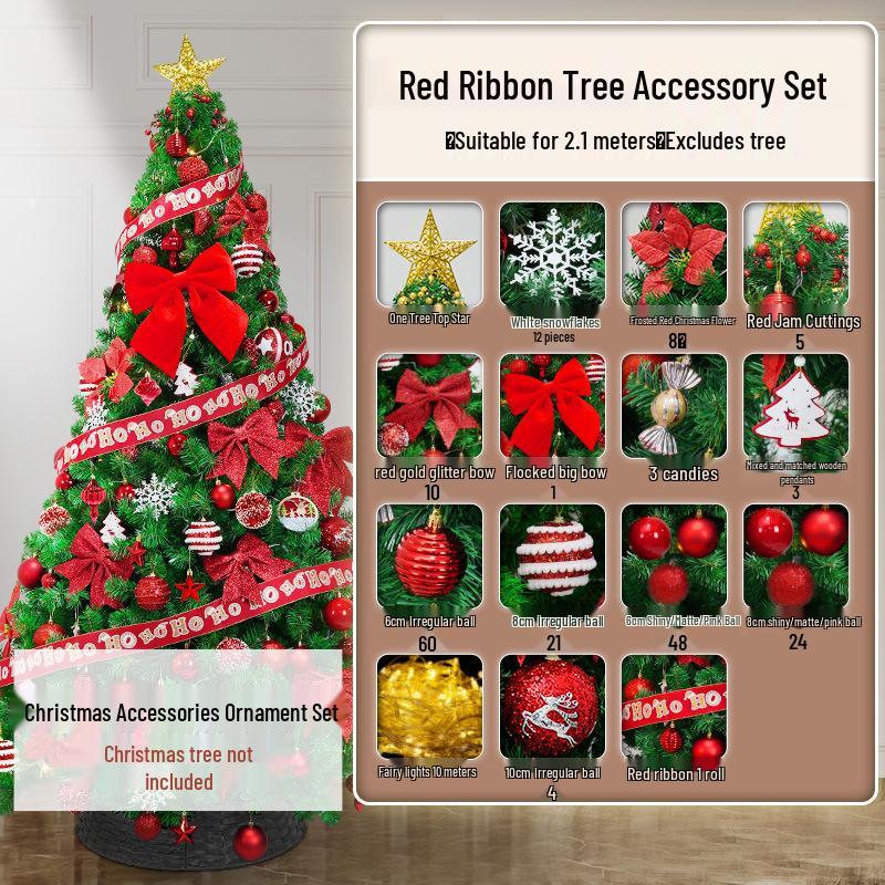 Christmas Tree Ornament Set: Decorations & Accessories Value Pack