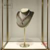 Velvet Necklace Display Stand – Gold Base Jewelry Bust Jewelry Organizer Display Stand Prop Elegant Storage for Accessories