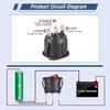 Round Rocker Switch Red Light Illuminated On Off 3 Pin 2 Position Mini Rocker Switch 125V 10A 250V 6A KCD1 Small Circle Toggle Switches For RV Car