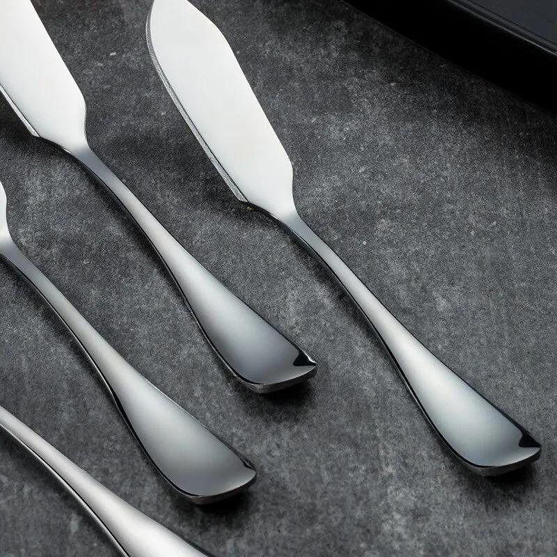 6 Stück Edelstahl Buttermesser Käse Dessert Marmeladenmesser Sahne Brotschneider Küchenwerkzeuge Messer Butterstreicher