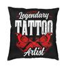 Luxury Funny Tattoo Master Cushion Cover 40X40 Tattooists Artist Gift Pillow Case For Sofa Square Pillowcase Bedroom Decoration