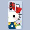 Big Face Cat Mobile Phone Case Is Suitable for Samsung GalaxyS26 Silicone S25ultra with Lanyard S24 + Cartoon S23 Set