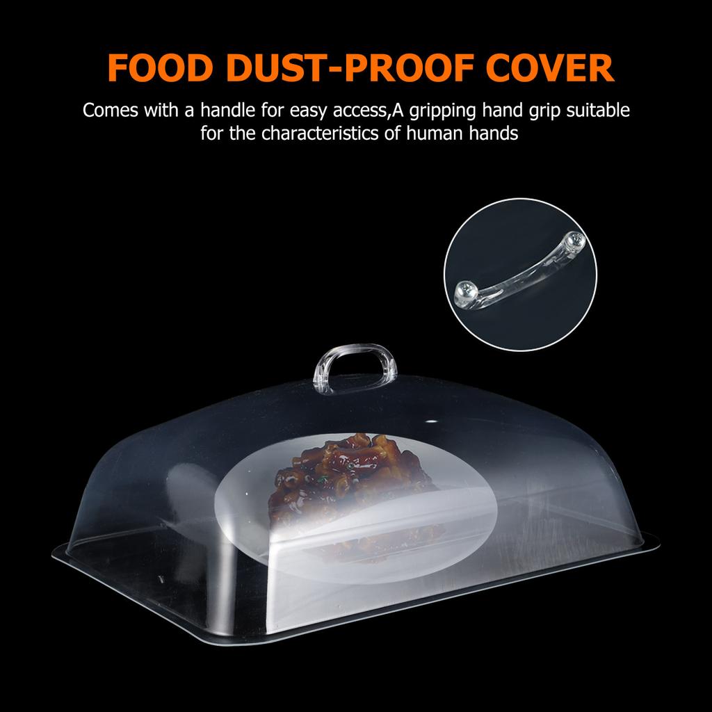 Transparent Bread Lid 42x33 Food Grade Safe Cover Sturdy Premium Material Protective Snack Dust Proof Plastic Kitchen Bar