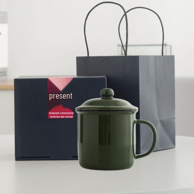 August 1st Commemorative Military Green Stainless Steel Ceramic Mug