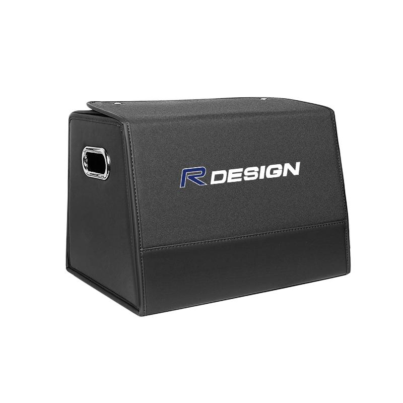 Tire Valve Cap Car Car Trunk Organizer Leather Box Multiuse Tools Large Capacity Storage Bag Folding For Volvo V60 XC60 S60 V50