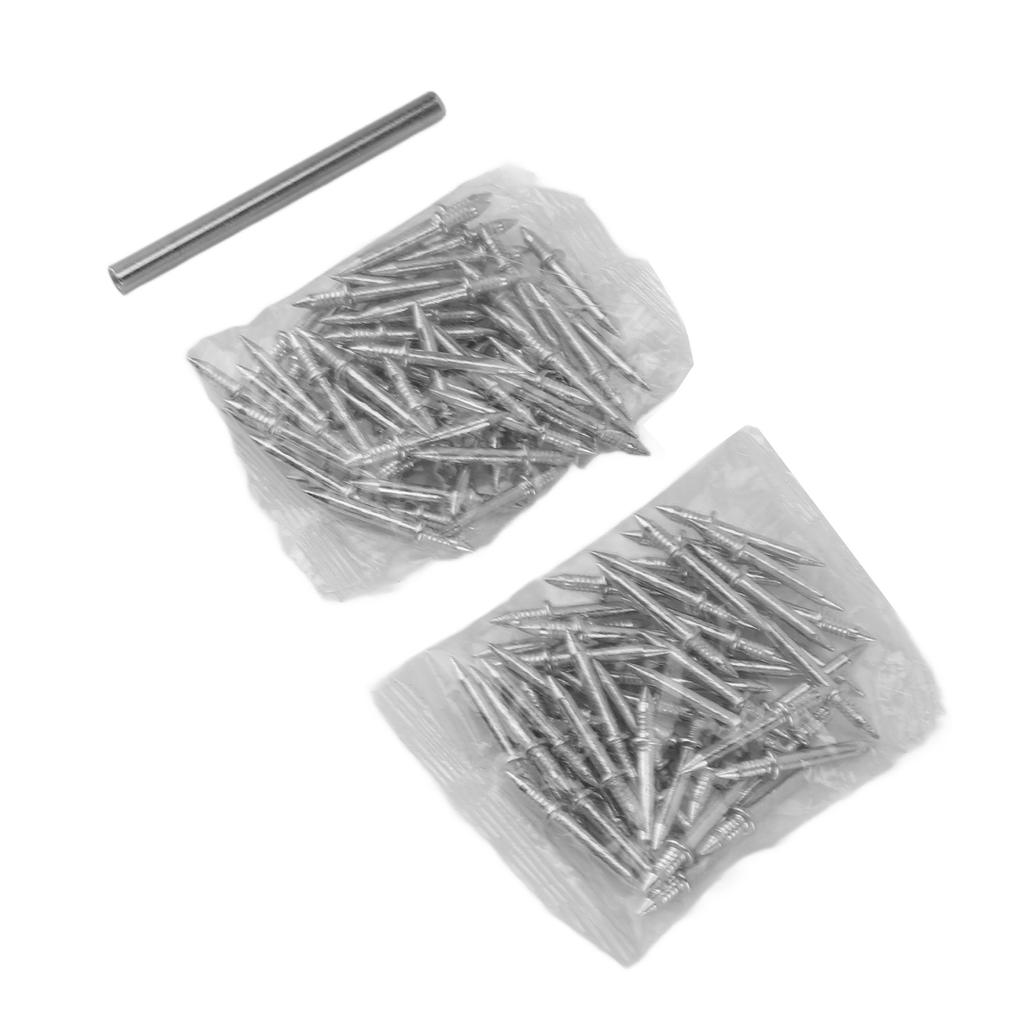 100pcs Double Skirting Thread Seamless Nail Secure Fixation Metal Double Ended Baseboard Nails