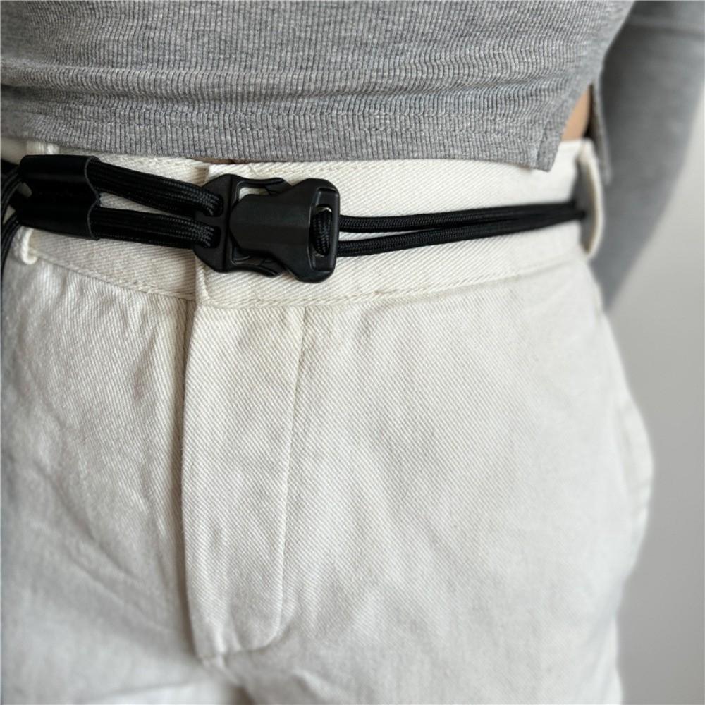 Thin Cargo Pants Rope Belt Tie Up Men Waist Belt Fashion Rope Waistband Streetwear