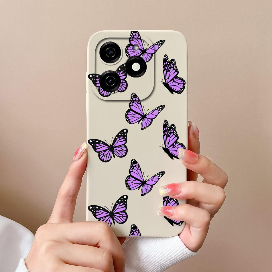 For Infinix Smart 8 Pro Plus Case Simple Heart Liquid Silicone Full Protection Phone Shell For Infinix Smart8 HD Soft Back Cover